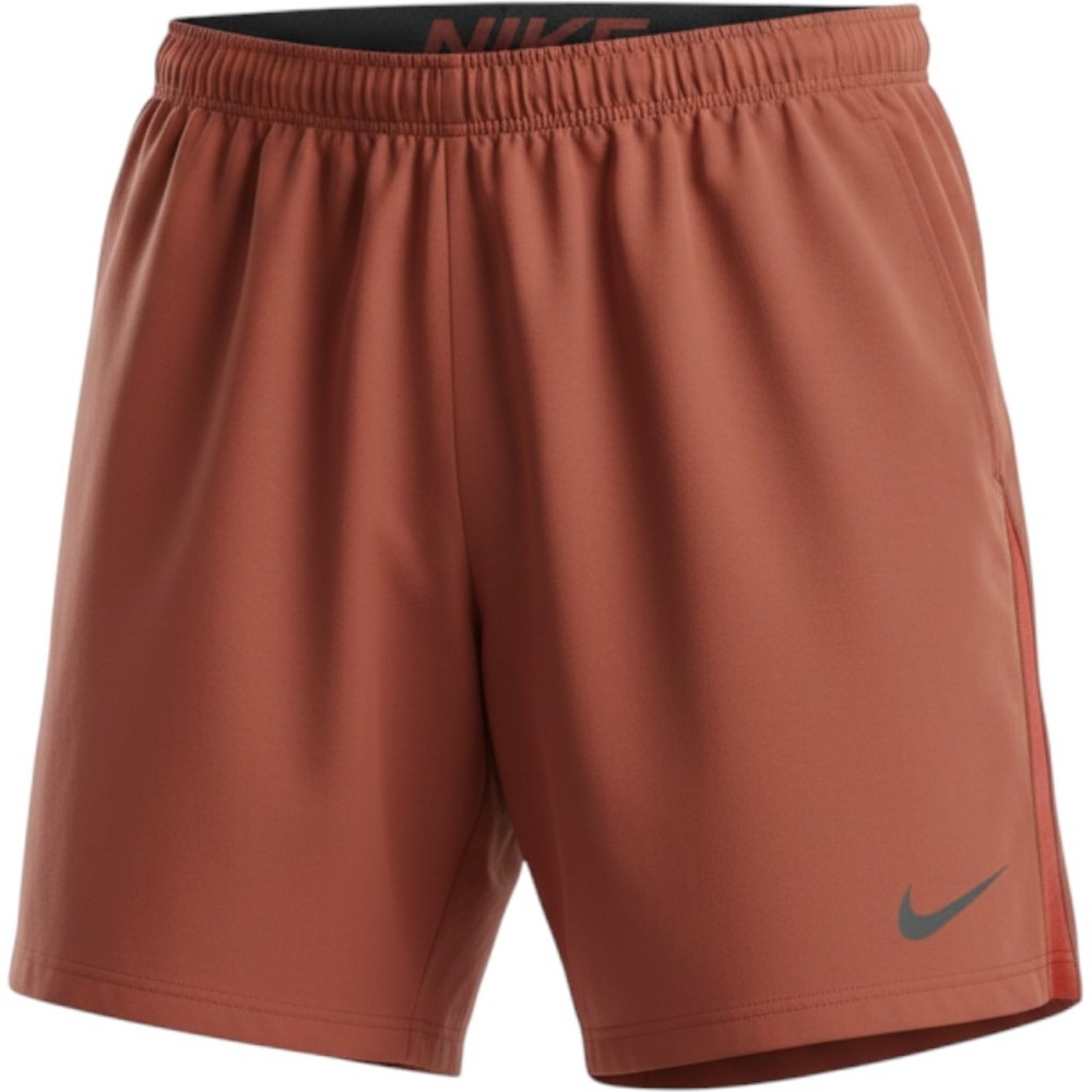 Nike Mens Dri-FIT Training Shorts Burnt Orange Rust Athletic Gym Running Size L